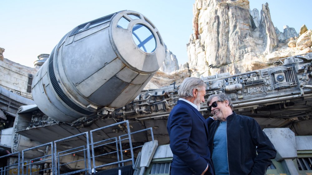 Harrison Ford and Mark Hamill at Galaxy's Edge Disneyland