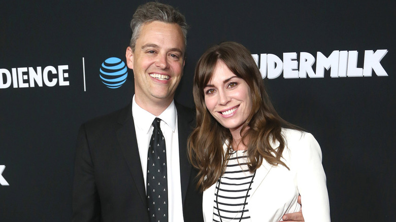 Bobby Mort and Laurel Coppock attend the premiere of "Loudermilk"