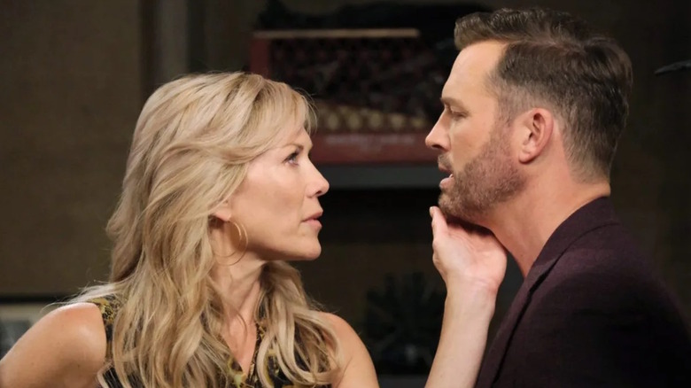 Kristen looking at a man on "Days of Our Lives"