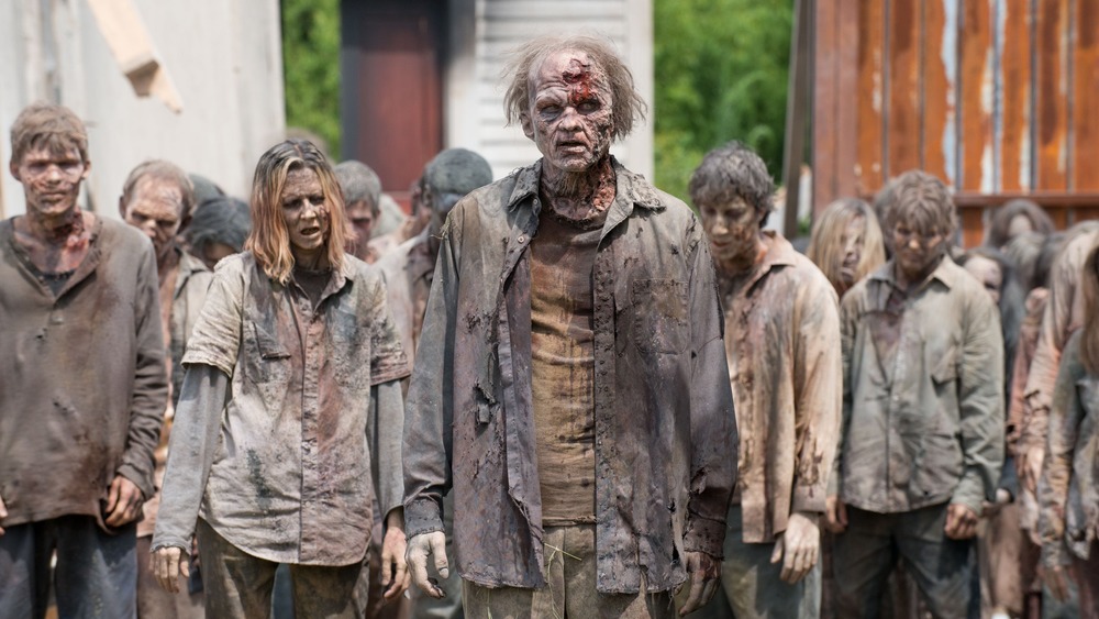 Horde of zombies on The Walking Dead