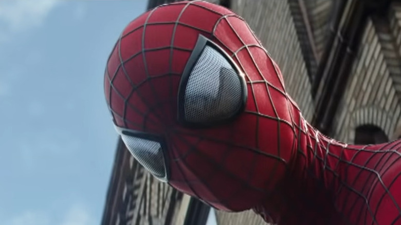 Andrew Garfield's Spider-Man on building