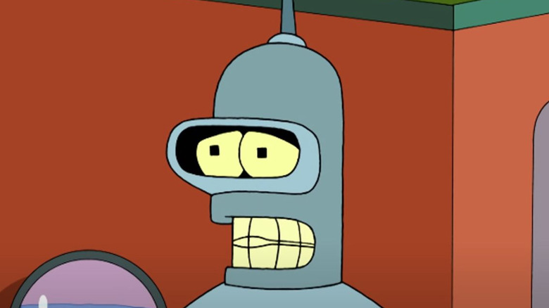 Bender looking sad in Futurama