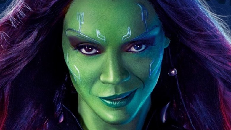 Zoe Saldana as Gamora in Guardians of the Galaxy Vol. 2