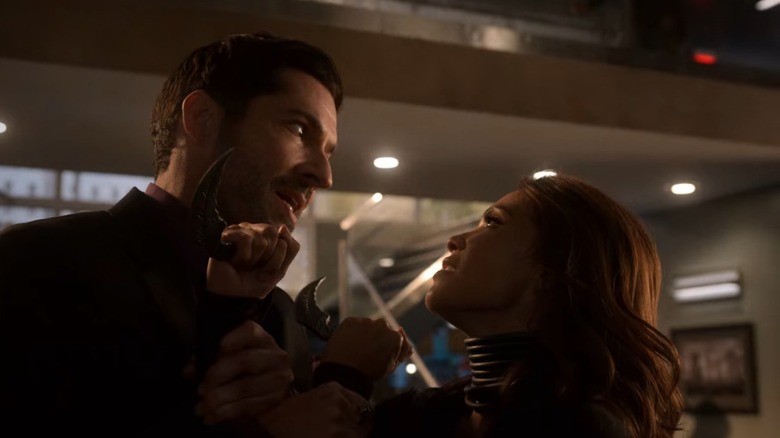 Lucifer and Maze fight
