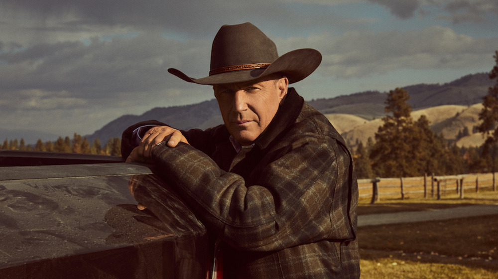 Kevin Costner chilling on the ranch in Yellowstone