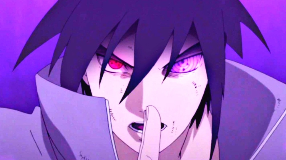 Sasuke with the Sharingan and Rinnegan