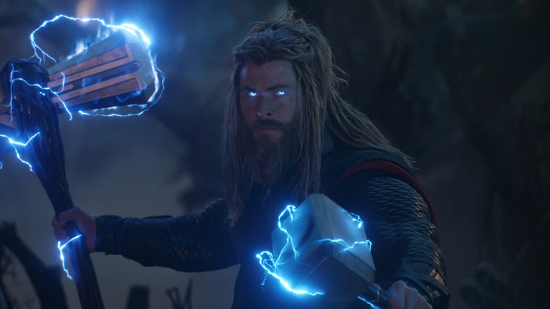 Thor wields two hammers