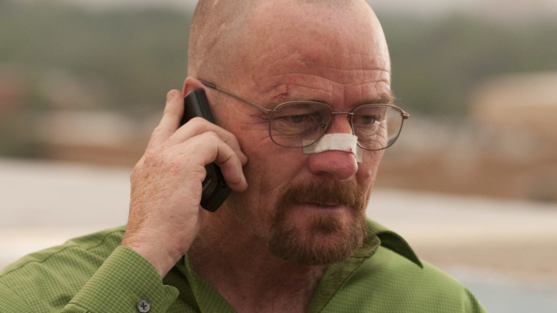 Walter White talks on the phone