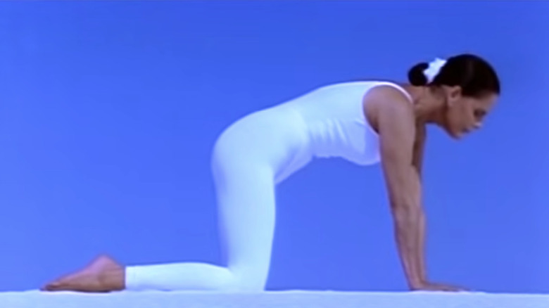 Ali MacGraw does yoga