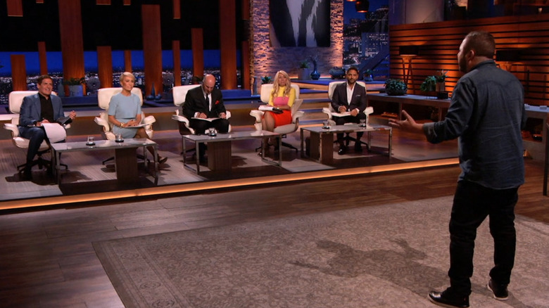 The Sharks watching Sam's presentation