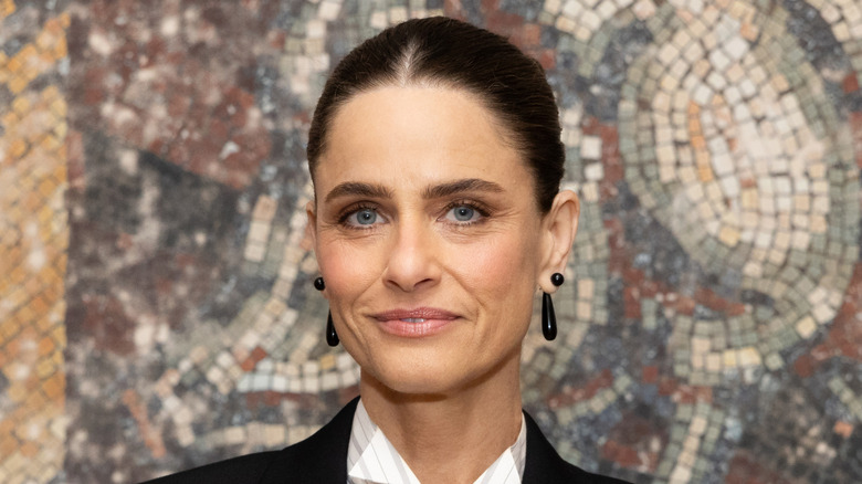 Amanda Peet poses on the red carpet