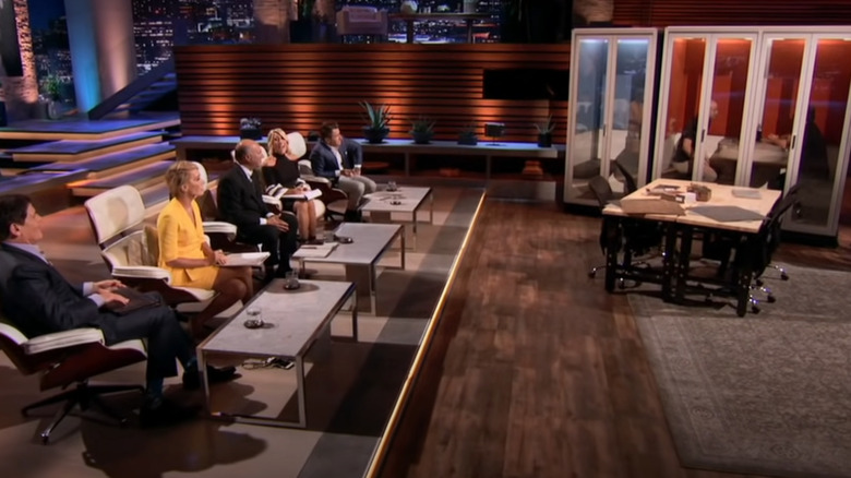 Shark Tank investors listen to Cubicall pitch