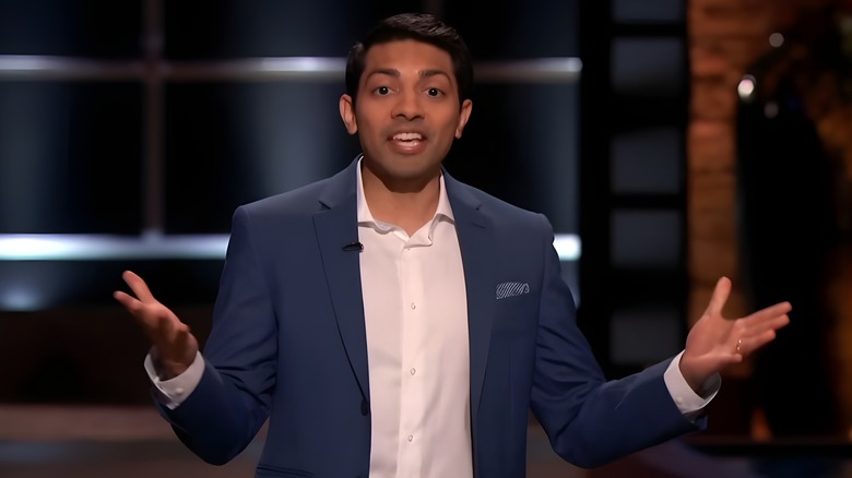 Krish talking on Shark Tank