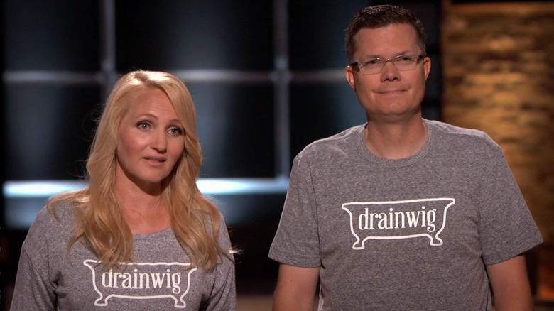 Jennifer and Gifford Briggs in DrainWig shirts