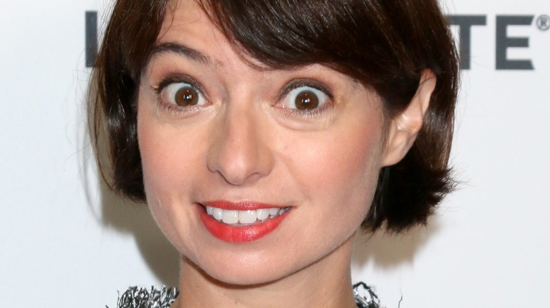 Kate Micucci on the red carpet