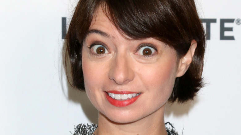 Kate Micucci on the red carpet