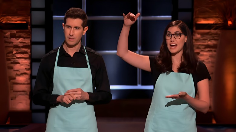 Michelle and Jacob talking on Shark Tank
