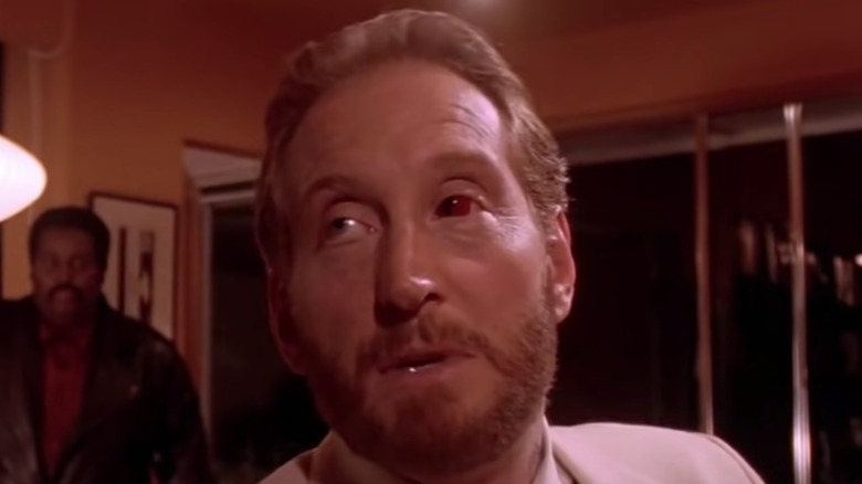 Charles Dance with a red eye