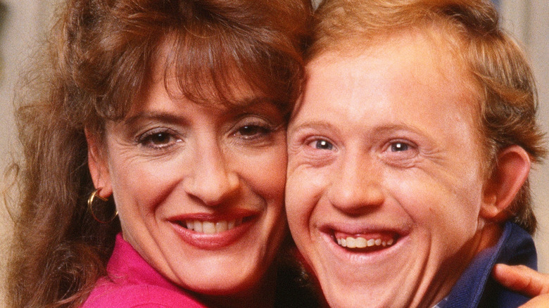 Patti LuPone and Chris Burke embrace