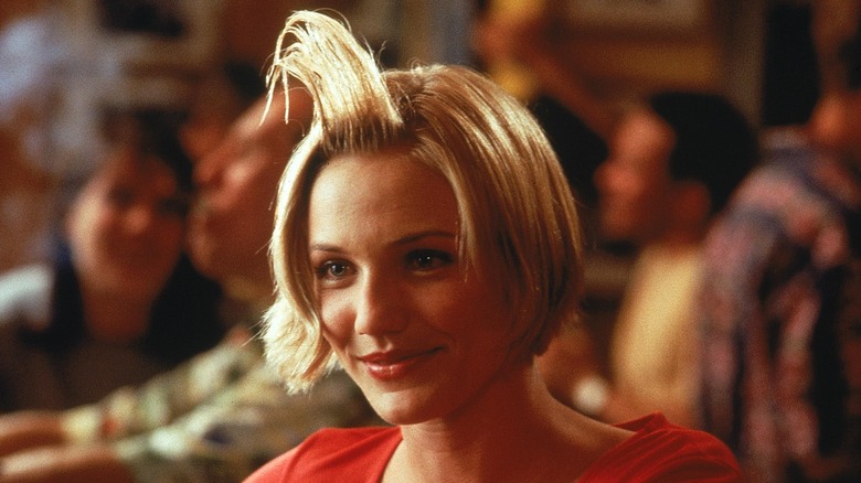Mary with her hair gel cowlick in "There's Something About Mary" (1998)