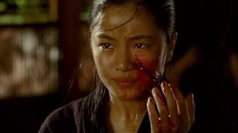 Kiriko with slice on cheek