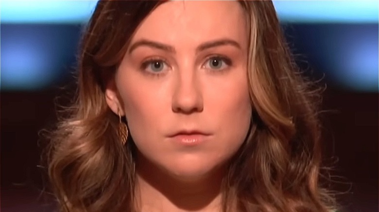 Rachel Connors on Shark Tank in closeup 