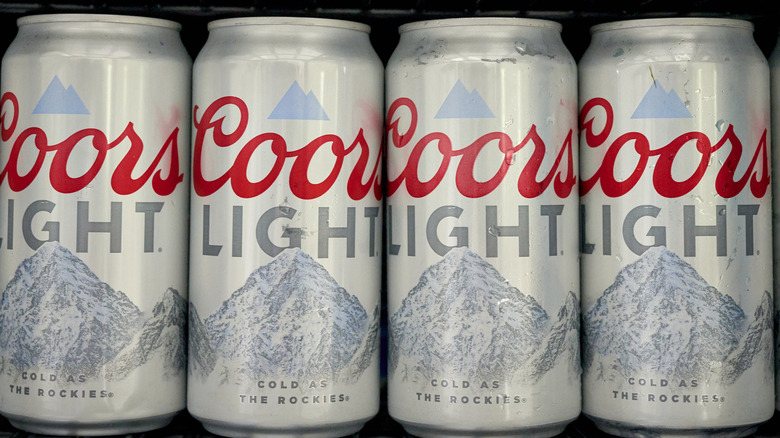 Coors Light beers lined up