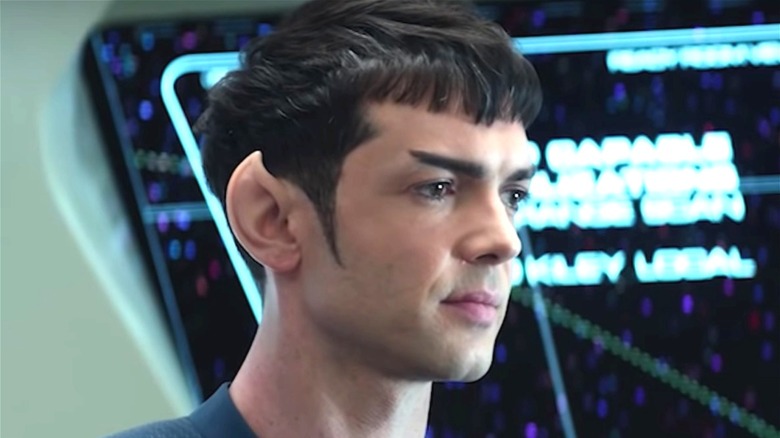 Spock sporting sideburns