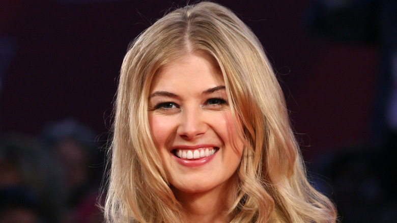 Rosamund Pike smiling