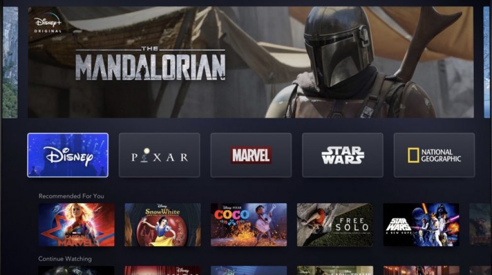 Disney+ website line-up Disney Pixar Marvel movies