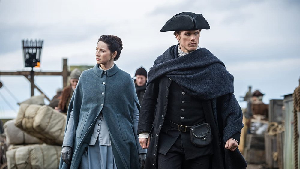 Caitriona Balfe and Sam Heughan as Claire and Jamie in Outlander Season 4