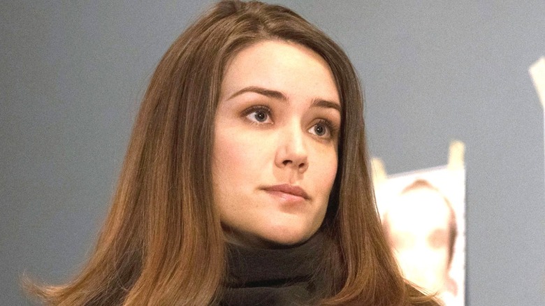 Megan Boone wearing a turtleneck