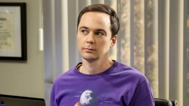 Sheldon sitting in his office on The Big Bang Theory