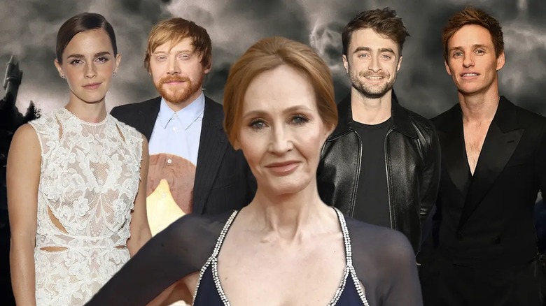 Emma Watson, Rupert Grint, JK Rowling, Daniel Radcliffe, Eddie Radmayne
