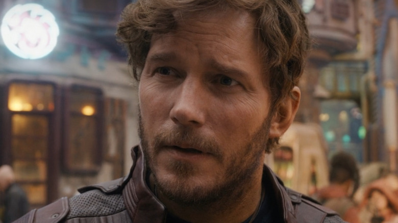 Chris Pratt as Peter Quill in The Guardians of the Galaxy Holiday Special
