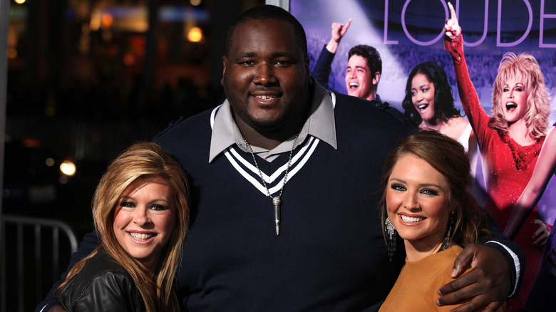 Collins Tuohy looking happy with Quinton Aaron from the Blind Side