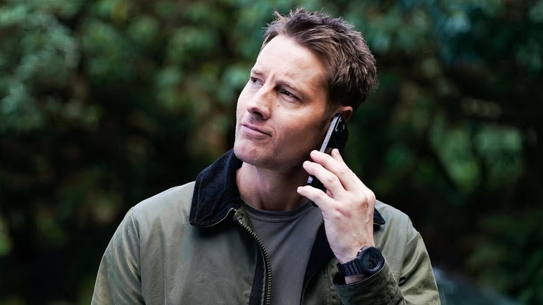 Colter Shaw takes a phone call in 