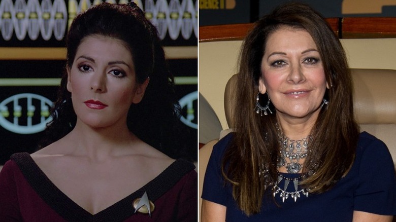 Marina Sirtis then and now