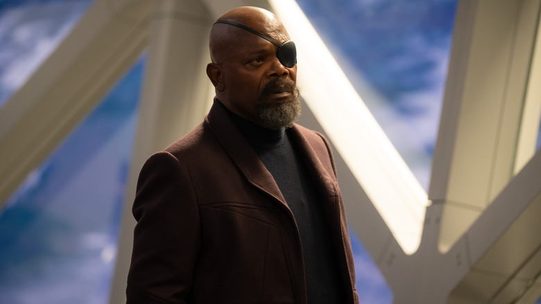 Nick Fury wearing turtleneck 