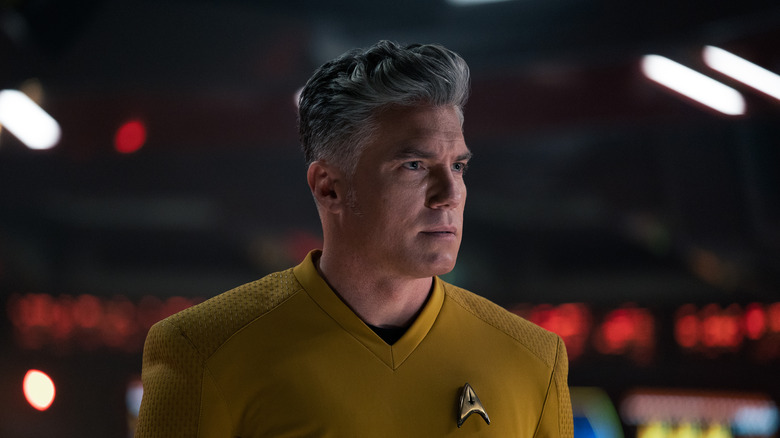 Captain Christopher Pike looks forward