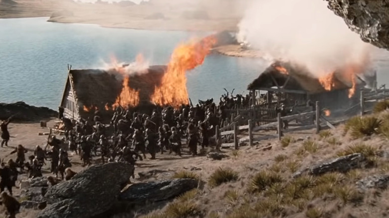 Burning home in Rohan