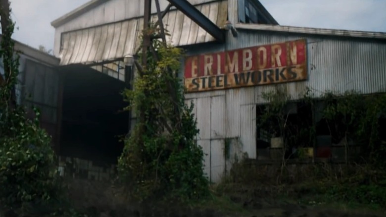 The exterior of Brimborn Steel Works in "Stranger Things" (2016-2025)