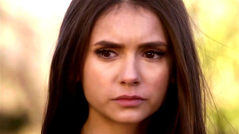 Elena crying on The Vampire Diaries