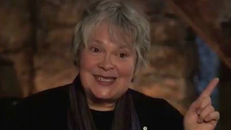 Carol Ann Crawford talking to camera  