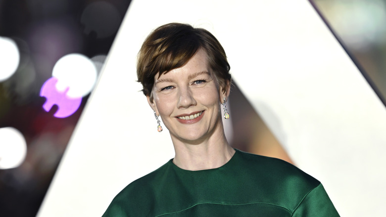 Sandra Huller wearing a green dress at the Project Hail Mary premiere