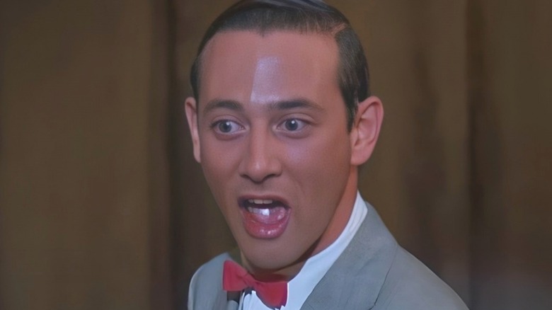 Pee-wee yelling at the audience