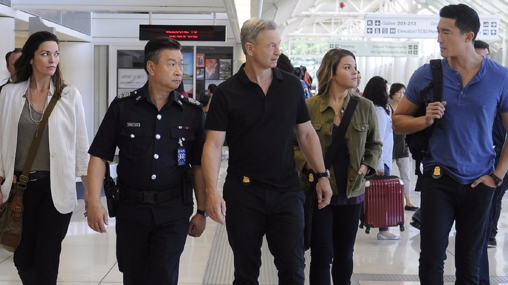 Beyond Borders cast in airport