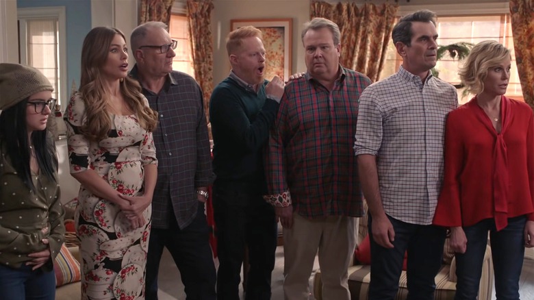 Modern Family cast all looking surprised