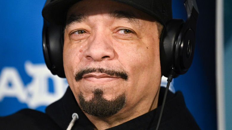 Ice-T wearing headphones