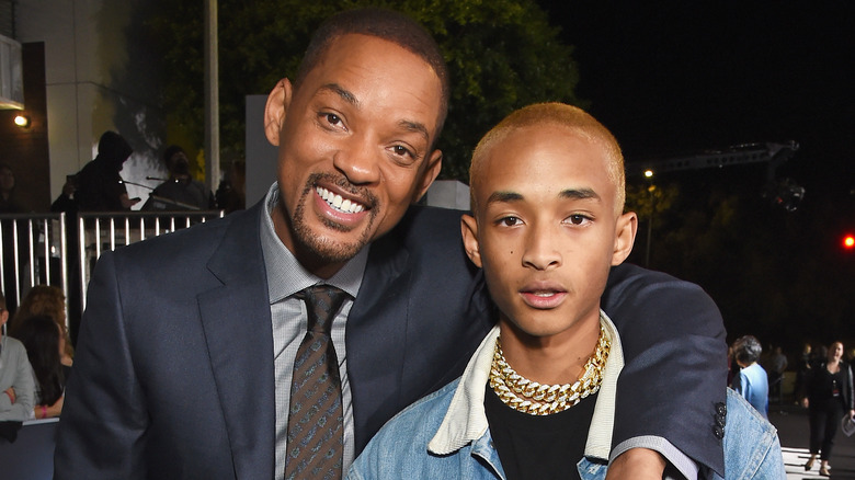 Will Smith arm around Jaden